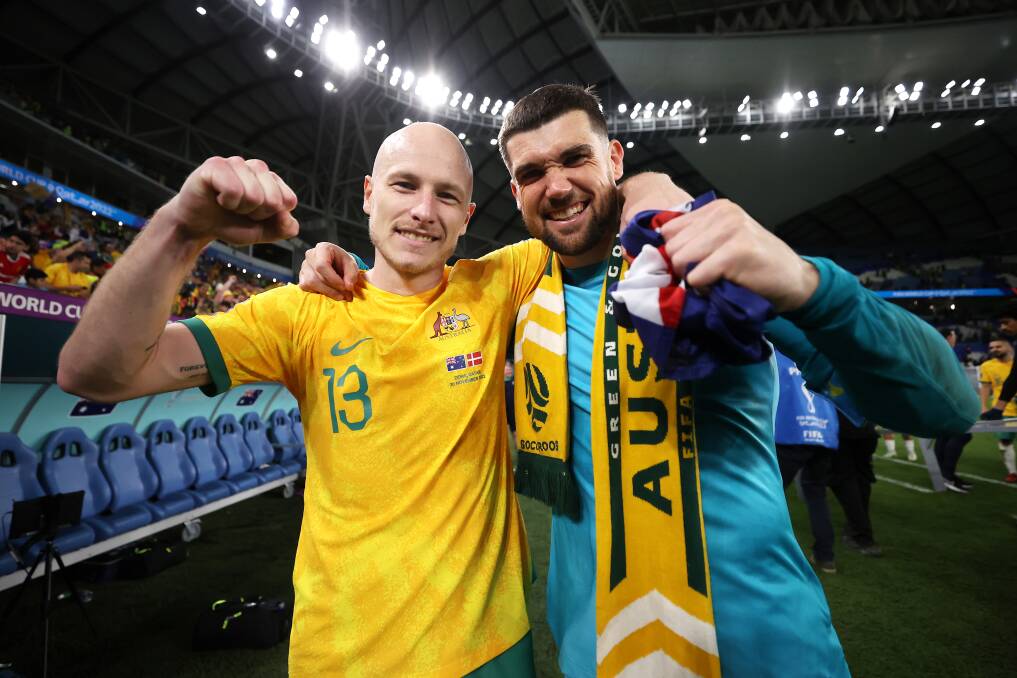 Aaron Mooy and Maty Ryan. Picture by AP
