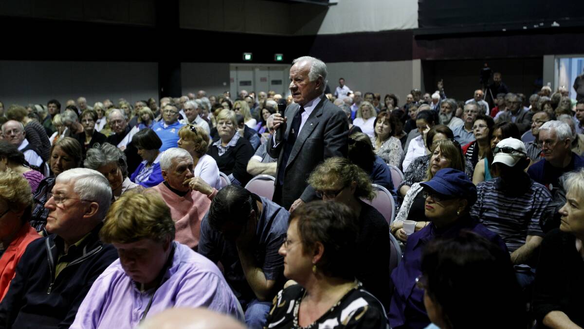 BUILDING THE PRESSURE: More than 400 people attended the Shine the Light forum in Newcastle in 2012 to call for a royal commission.