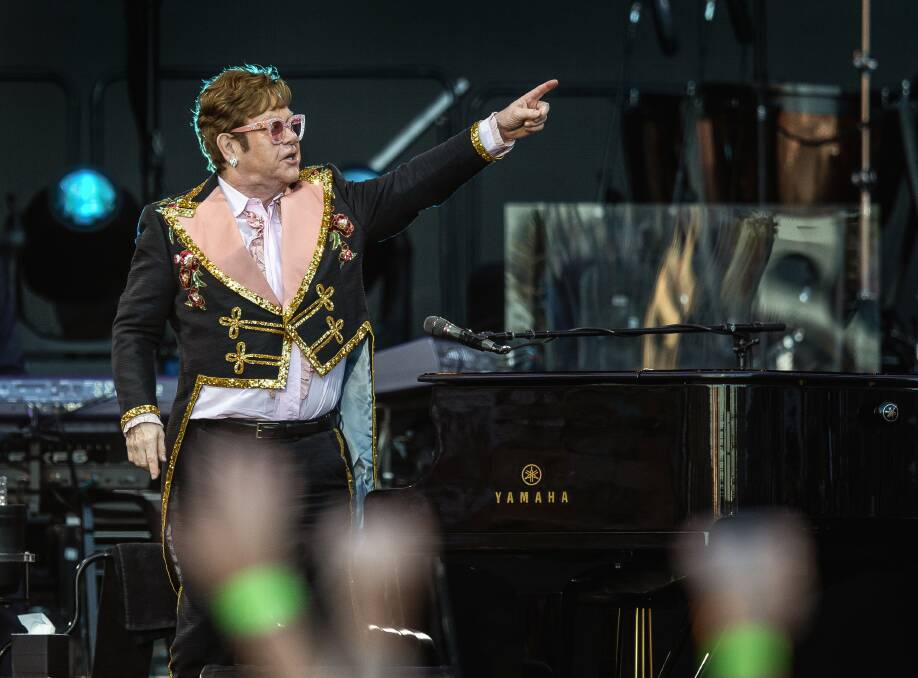 Elton John in Newcastle on Sunday night. Picture by Marina Neil