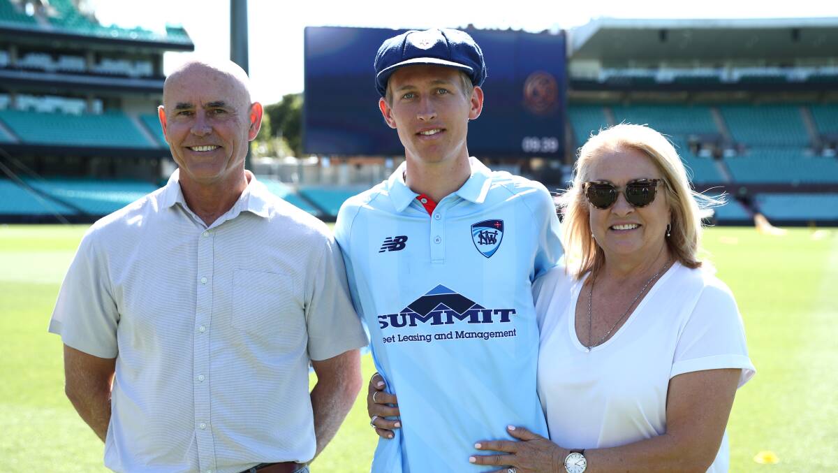 Proud parents Paul and Kathy with Toby Gray. Picture by Getty