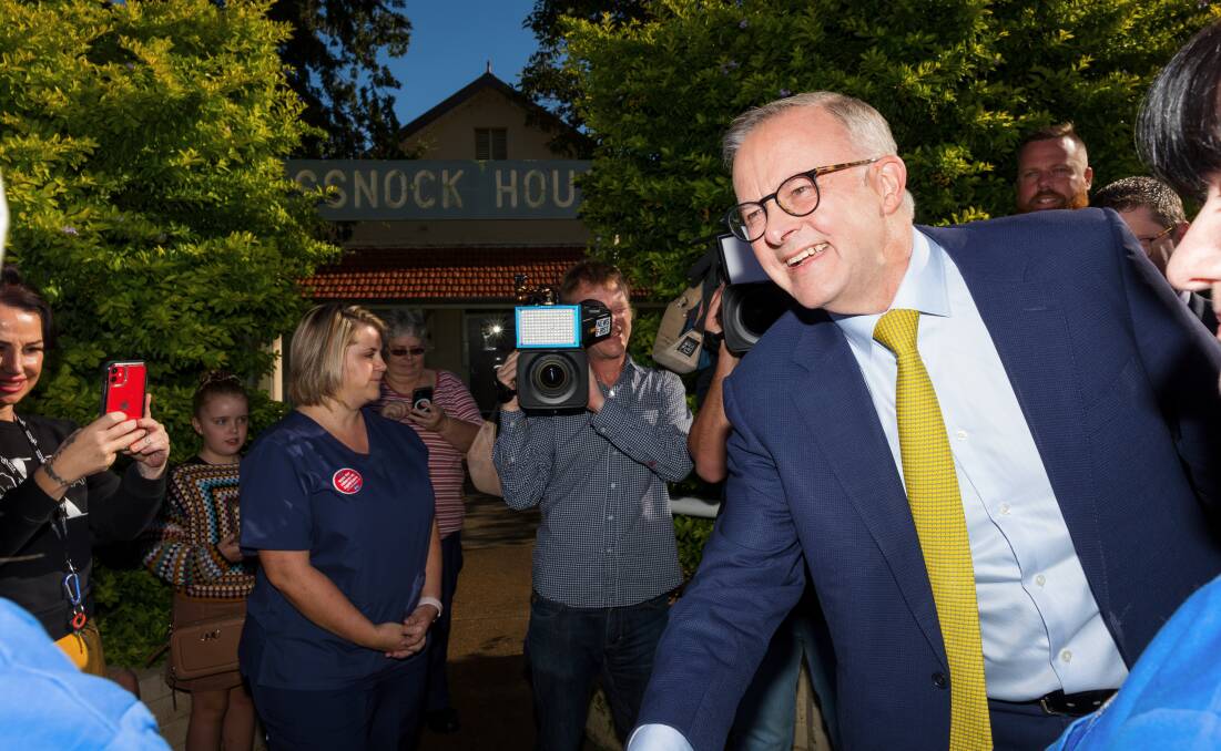 WELCOME: Anthony Albanese in Cessnock during the election campaign.
