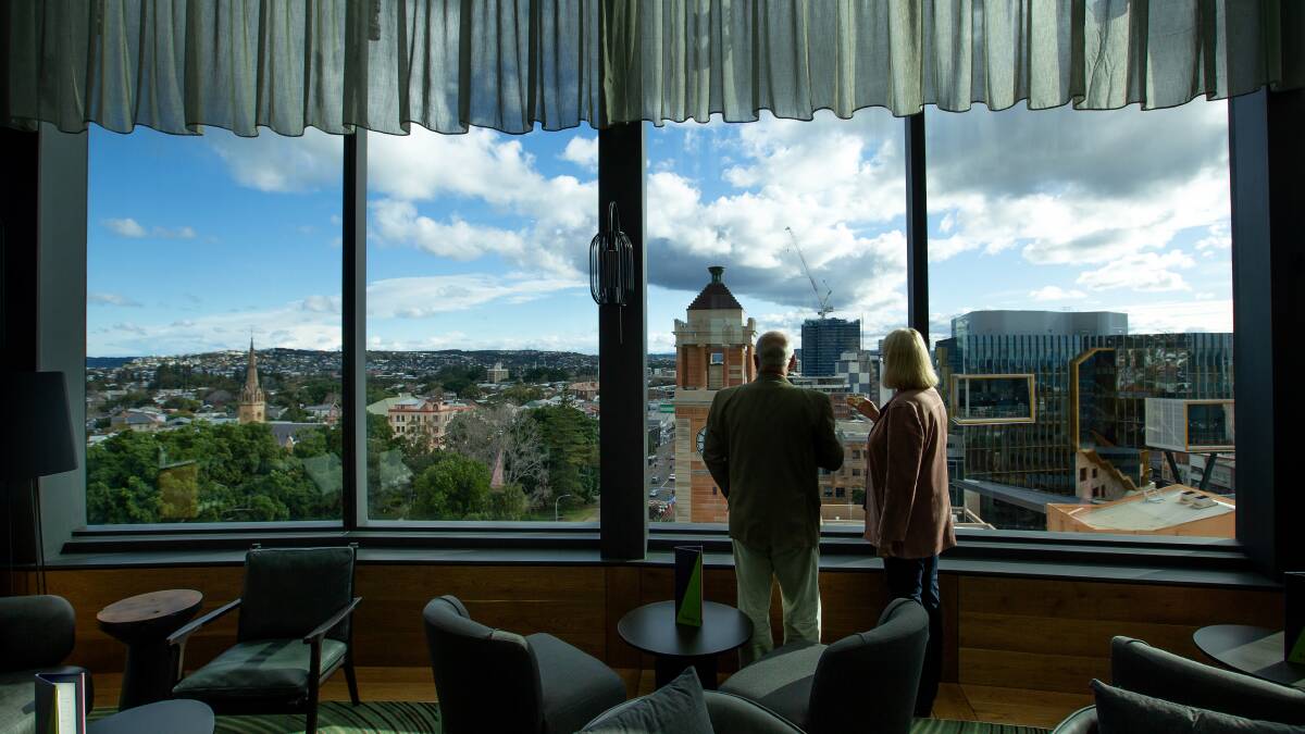 BEAUTIFUL: The view of the city from the new Crystalbrook Kingsley Hotel in Newcastle. Picture: Marina Neil