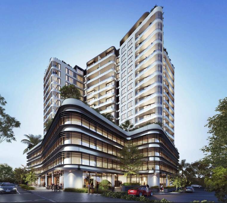 An artist's impression of the Bowline apartments and offices.
