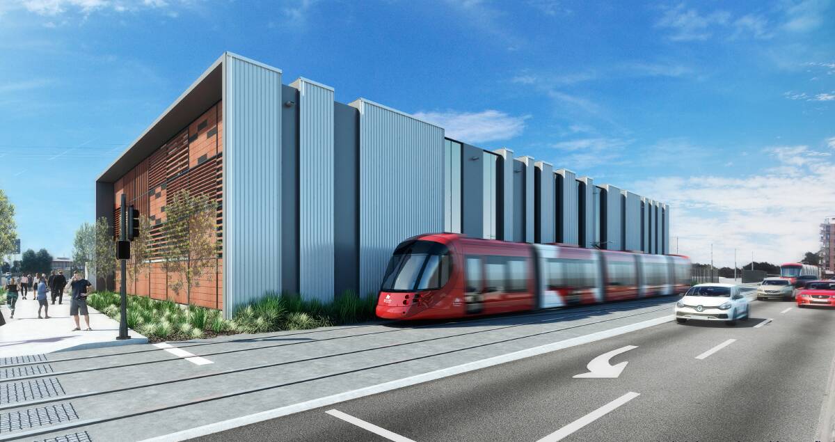 NEW LOOK: An artist's impression of the new light rail depot, which will be built after the demolition of the Wickham railway station.