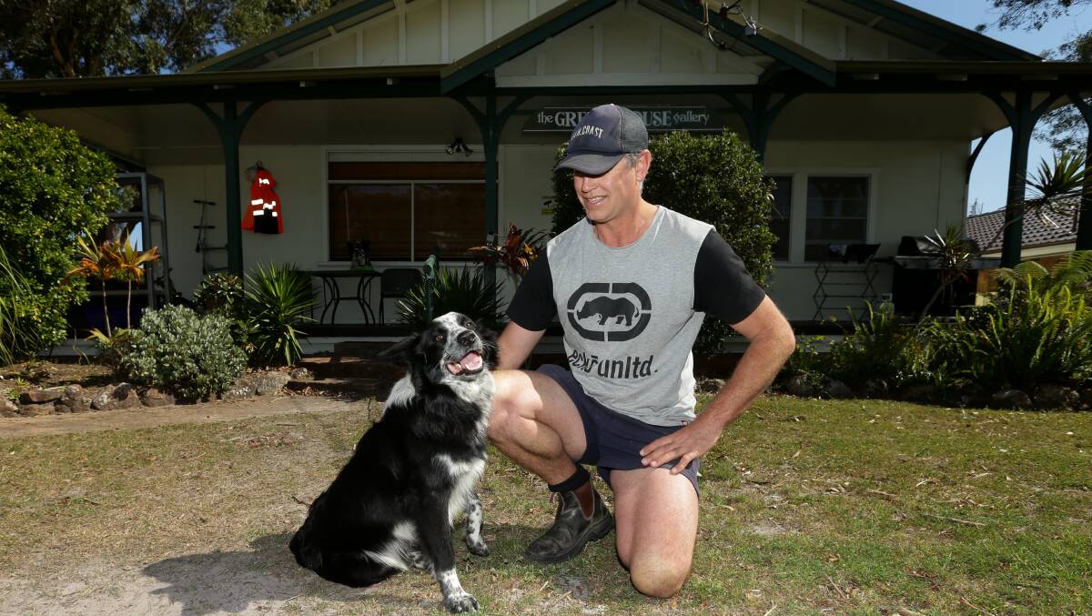 Craig Pickette with his dog Clyde. Picture: Jonathan Carroll