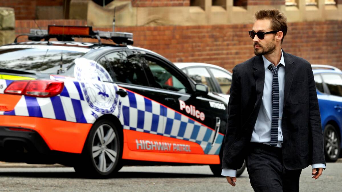 CHARGED: Daniel Johns leaving Newcastle Local Court in 2015 after he was sentenced for a mid-range drink-driving charge ... he has pleaded guilty to high-range drink-driving following a crash at North Arm Cove. Picture: Simone De Peak
