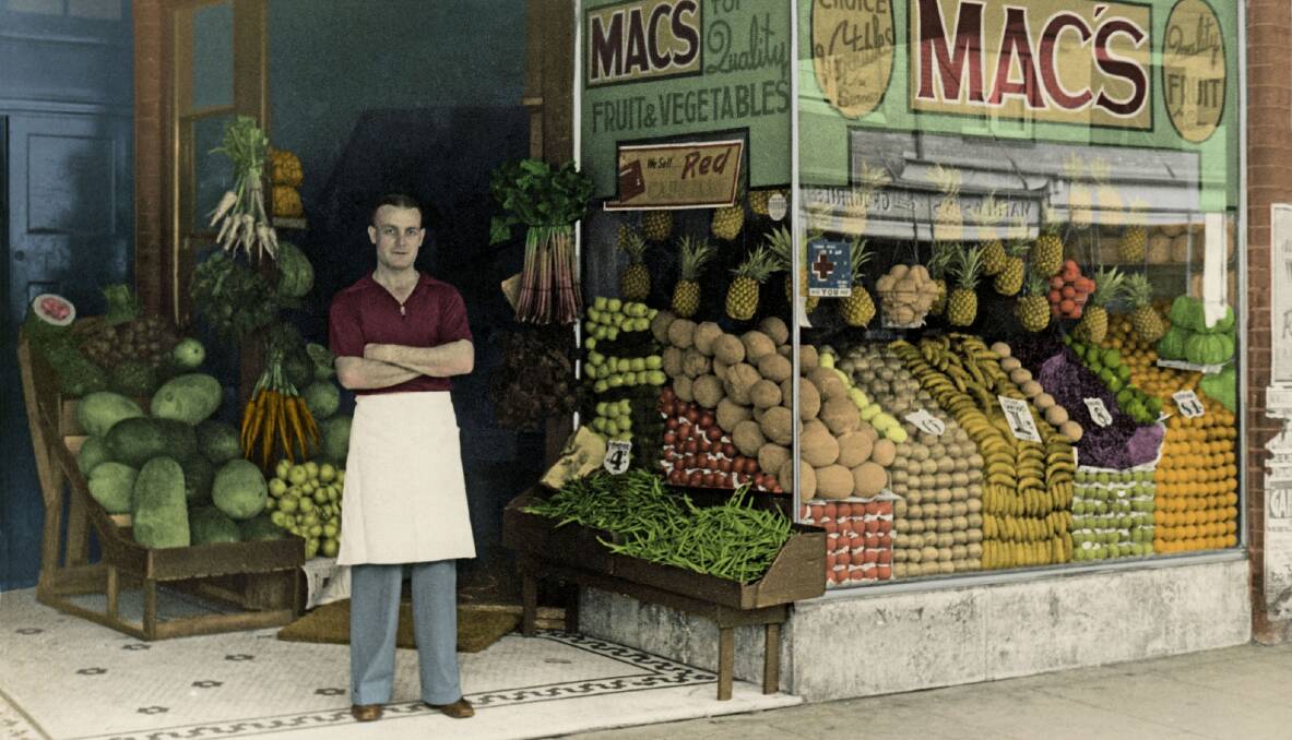Mac's Fruit Shop in the early 1940s.