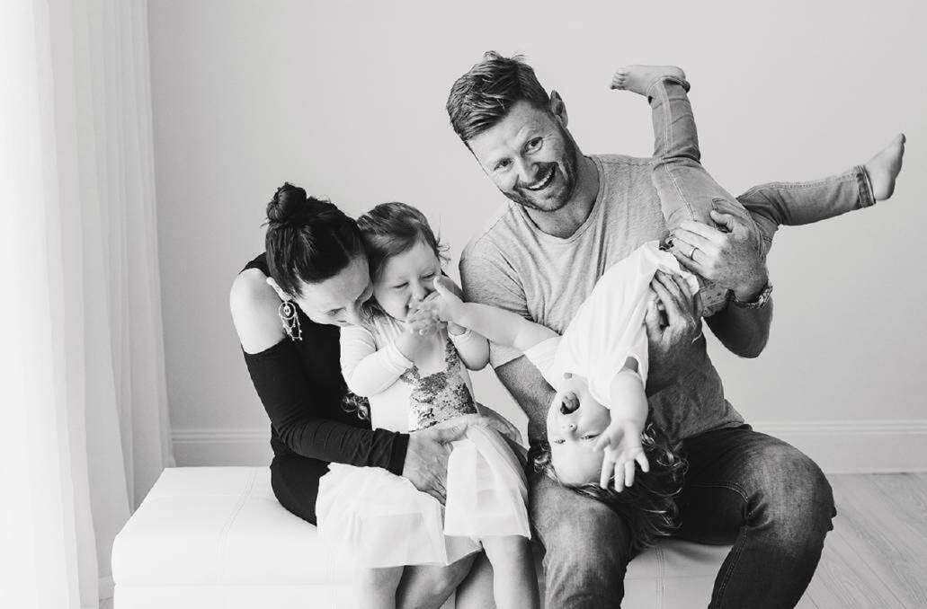 PRECIOUS: Matt and Phoebe Dun with their children Josie and George. Picture: Little Kite Photography