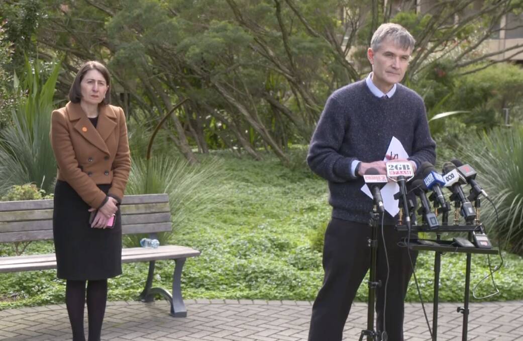 NSW Health's Dr Jeremy McAnulty and NSW Premier Gladys Berejiklian say the state is 