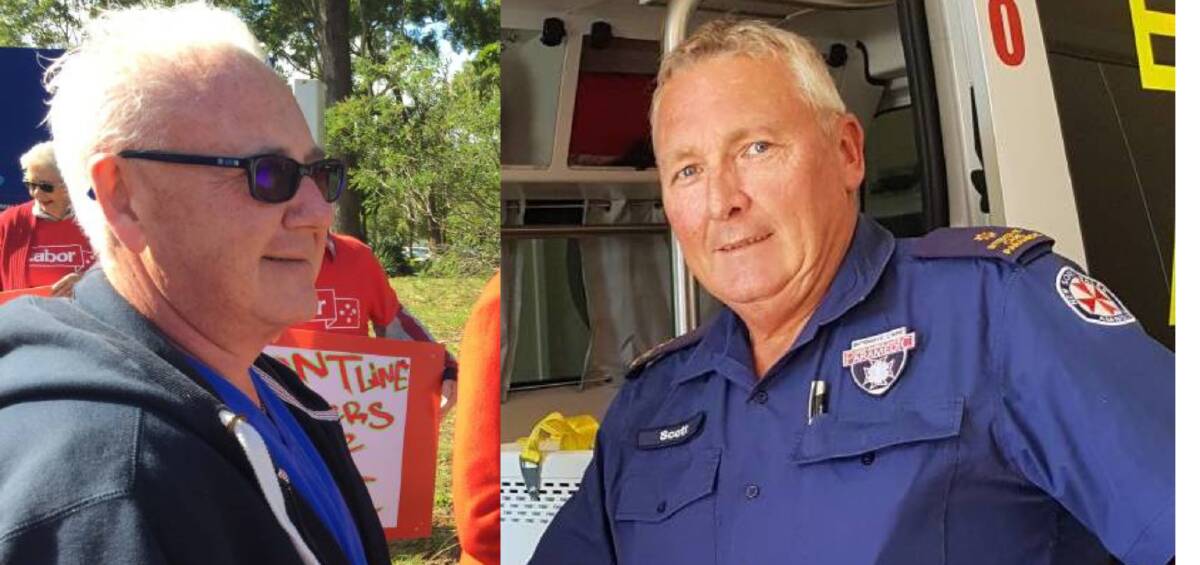Concerned: President of the NSW Nurses and Midwives Association's Port Macquarie Base Hospital branch Mark Brennan (left) and Scott Beaton, vice-president of the Australian Paramedics Association.
