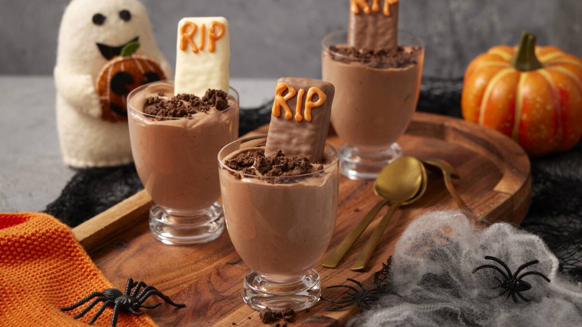Halloween Tim Tam mousse cups. Picture supplied 