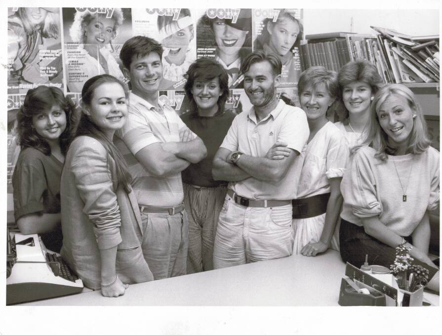 With some of the team from Dolly in 1982. Picture: Supplied 
