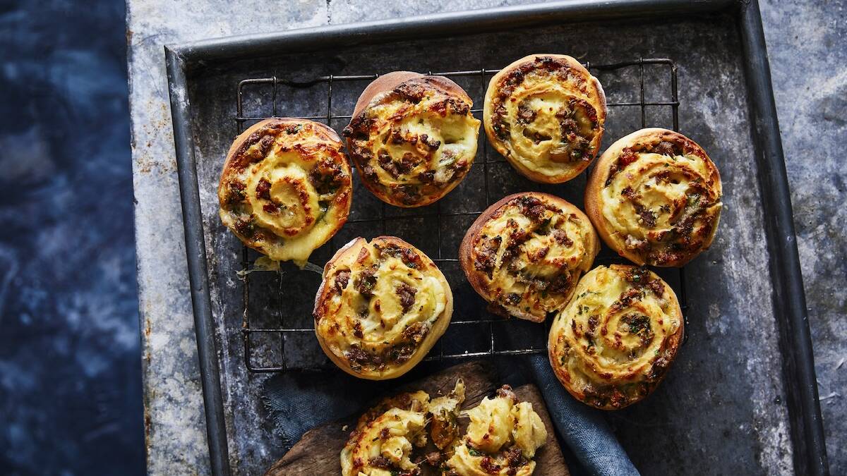 Sausage and cheese scrolls. Picture: Rob Palmer
