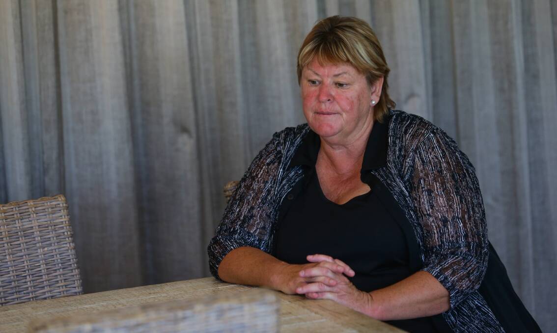 "You have to wonder": Gaylene Brown at her home on Cabbage Tree Road, Williamtown, near Newcastle.  Photo: Jonathan Carroll