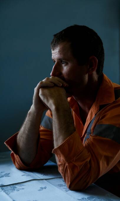 SHATTERED: Andrew O'Connell of Salt Ash has levels of toxic chemicals in his blood more than nine times the Australian average. Picture: Max Mason-Hubers 