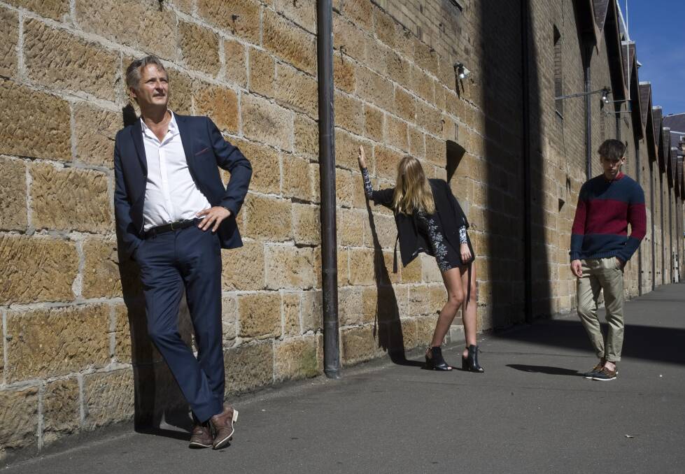 FASHION SAVVY: Hilton Seskin, left, is a veteran retailer behind Glue, Topshop and JD Sports outlets. Picture: Louie Douvis, Priscillas modelling agency
