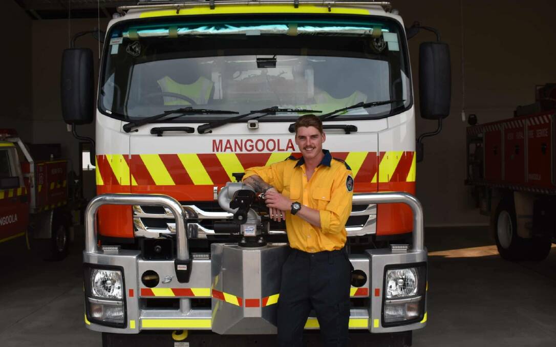 MAN BEHIND THE DANCE CRAZE: Mangoola NSW Rural Fire Service crew member Griffin Hughes at the Denman station.