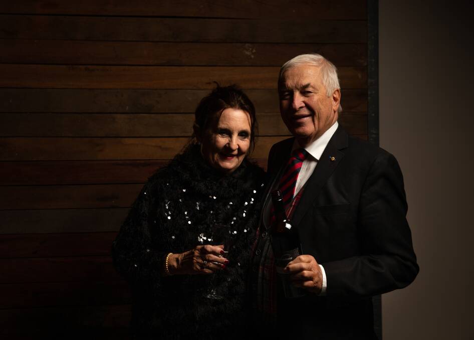 TASTING TREAT: Suzanne and Peter Evans at Friday's dinner at Binnie Beef Warehouse. Picture: Marina Neil 