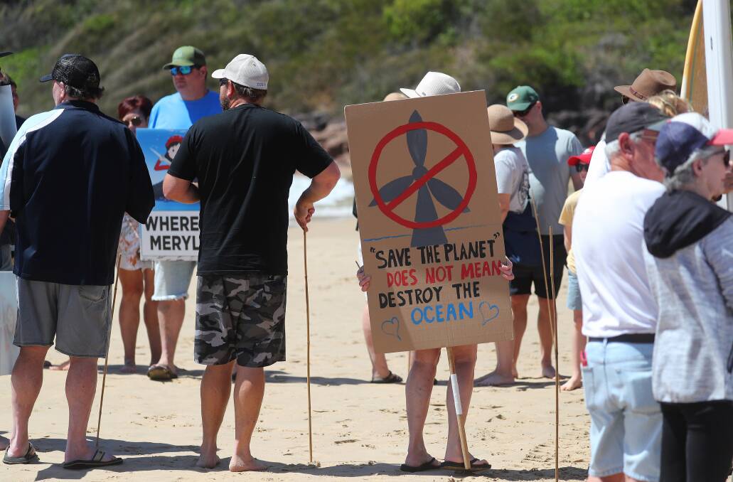 Nelson Bay wind farm protest.
