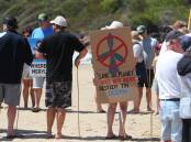 Nelson Bay wind farm protest.