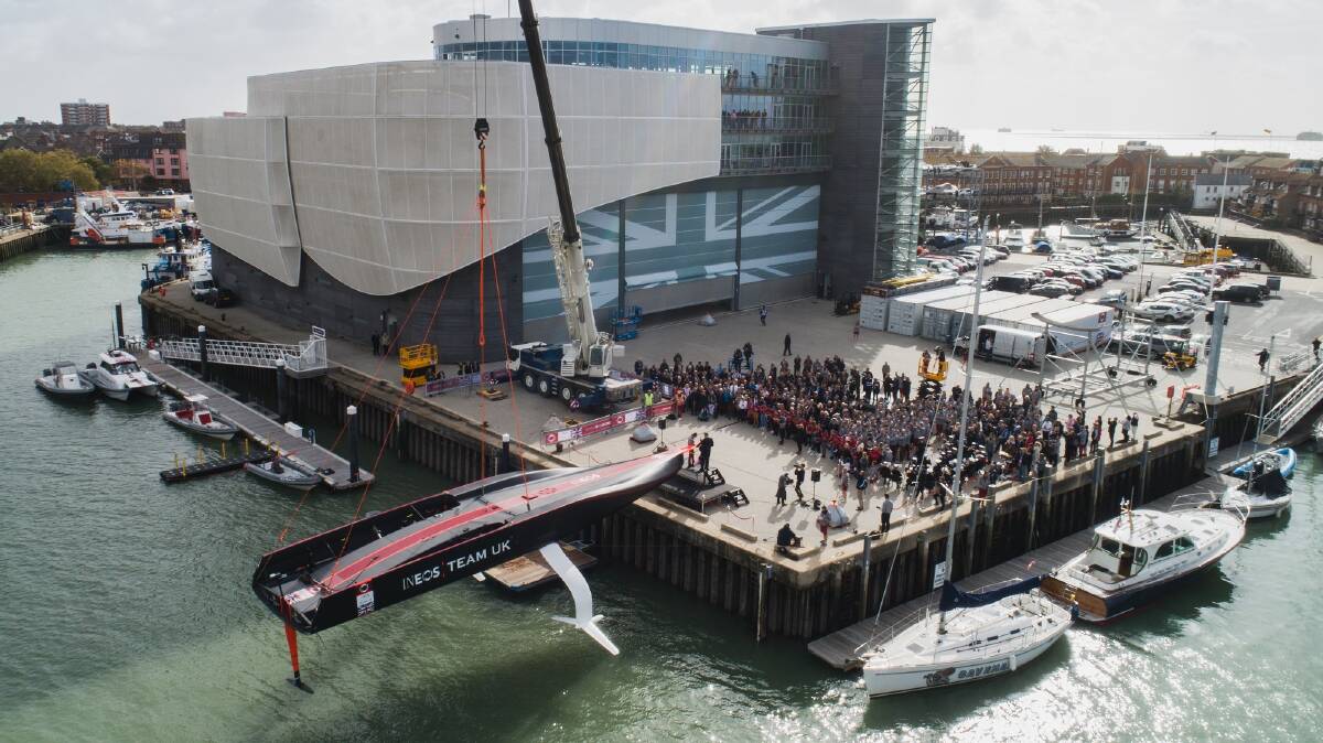 BEST OF BRITAIN: Team Ineos UK launch their radical take on the AC75 one-design boat.