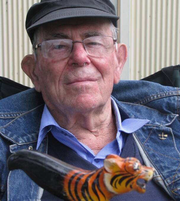Mining authority: Shoebridge with his tiger-topped walking stick in 2017.