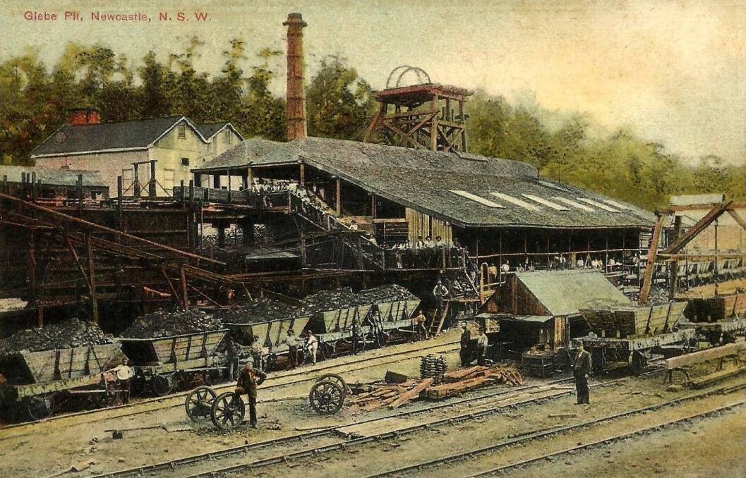 The way we were: An old postcard shows the once famous Glebe Pit in its heyday when it used the old Burwood Railway to get its coal to harbour.