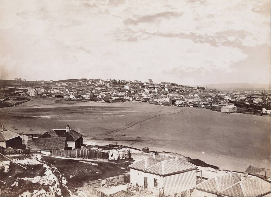 VAST: The East End sandhills as seen in this pre-1871 photo looking back towards the city. Picture: State Library of Victoria