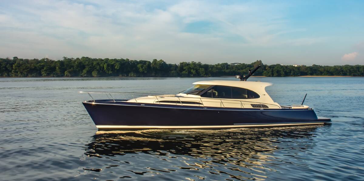 FLAGSHIP ENTERPRISE: The new Palm Beach GT60 has been impressive during sea trials.