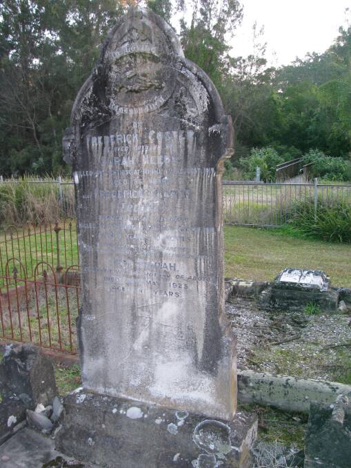 SAD TALE: The gravesite of an unlucky father and son. Photo: Mike Scanlon