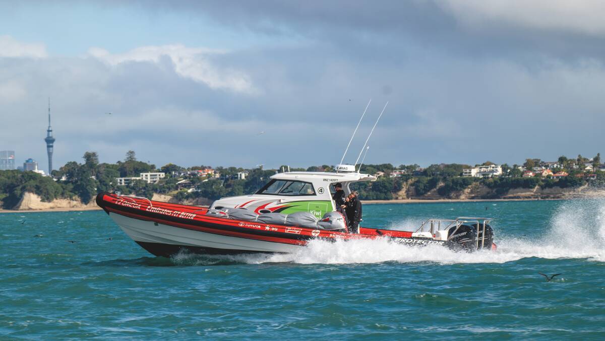 KIWI POWER: The Protector range from Rayglass has been chosen as the official chase boat for the America's Cup.