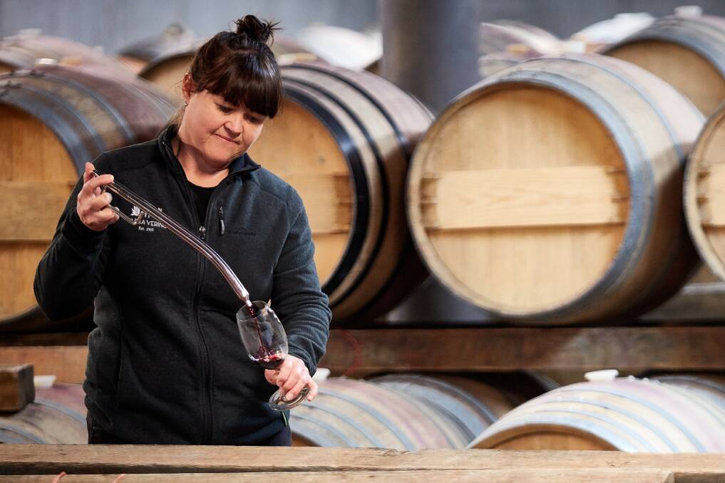 INDUSTRY STAR: Creator of the "mesmerising" wine of the year Sarah Crowe in the Yarra Yering winery.