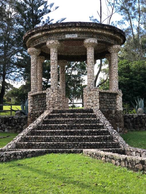 STANDOUT STRUCTURE: This striking mosaic temple at Tanilba Bay was no folly. Pictures: Lyn Scanlon