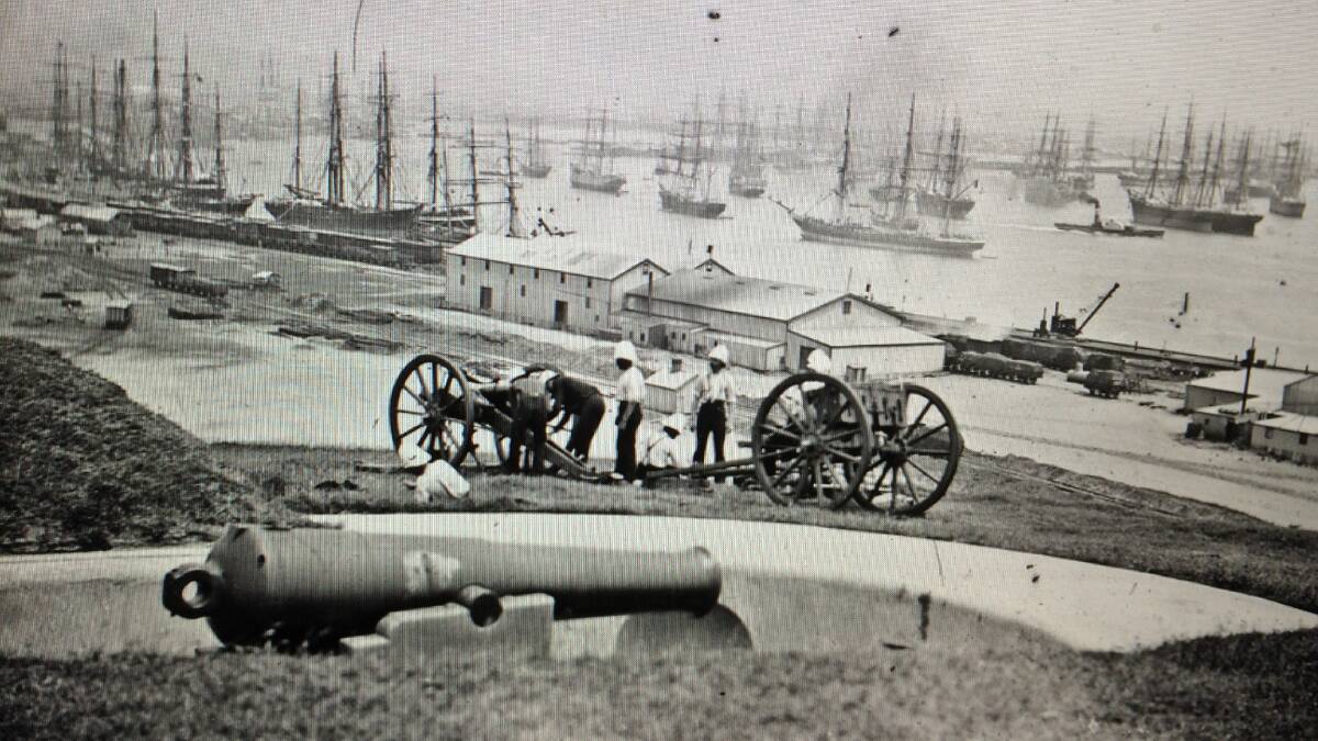 How it all began: Fort Scratchley, seen here in 1890, was built in 1882. Picture: Cultural Collections, University of Newcastle