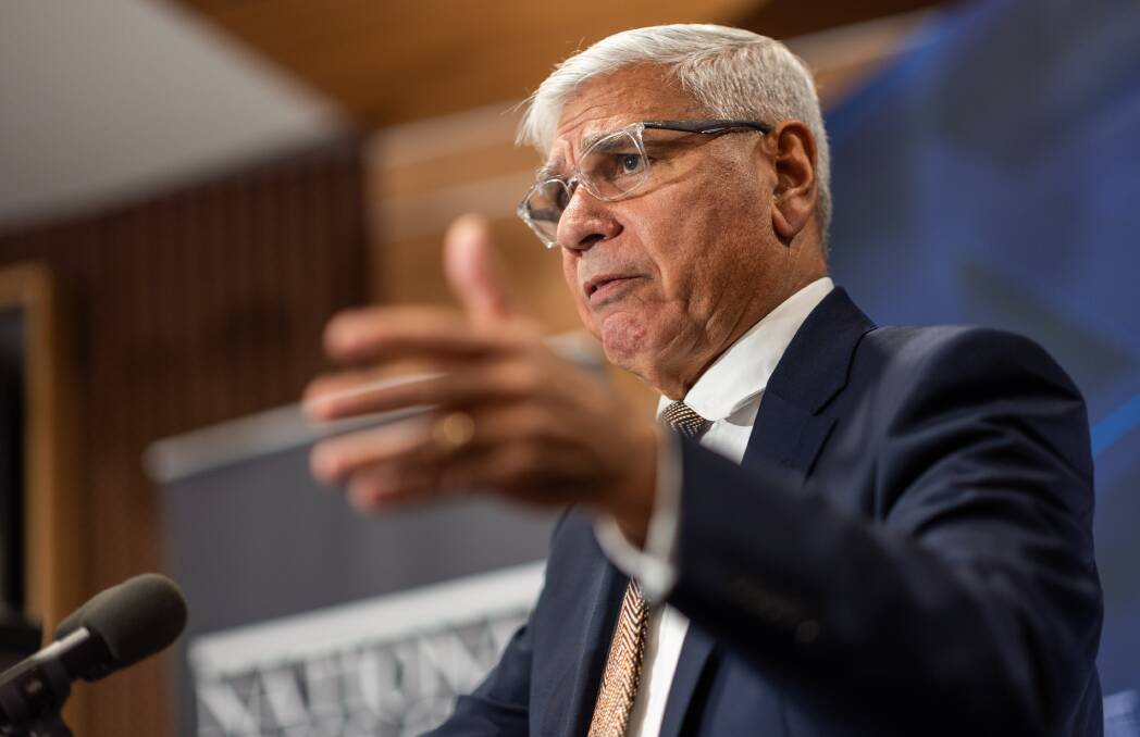Warren Mundine addresses the National Press Club. Picture by Gary Ramage
