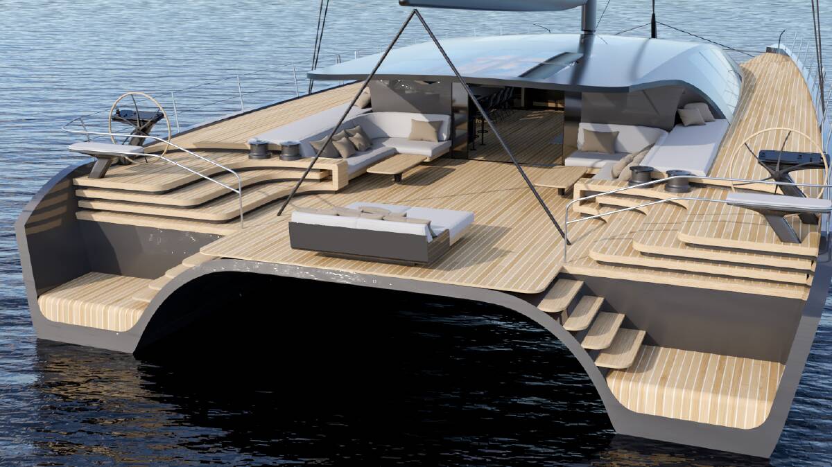 CUSTOM-MADE CATS: Australian yachtsman Mitch Booth has developed a concept for a 30-metre catamaran.
