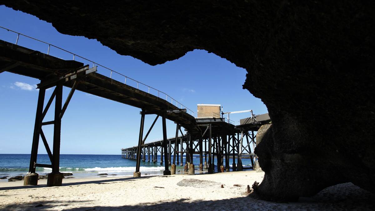 Landmark: The iconic, now closed, Catherine Hill Bay jetty. A tour operator is pushing for it to be restored.
