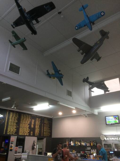 Flying high: Some of the aircraft models on the ceiling of Club Catalina.
Pictures: Mike Scanlon