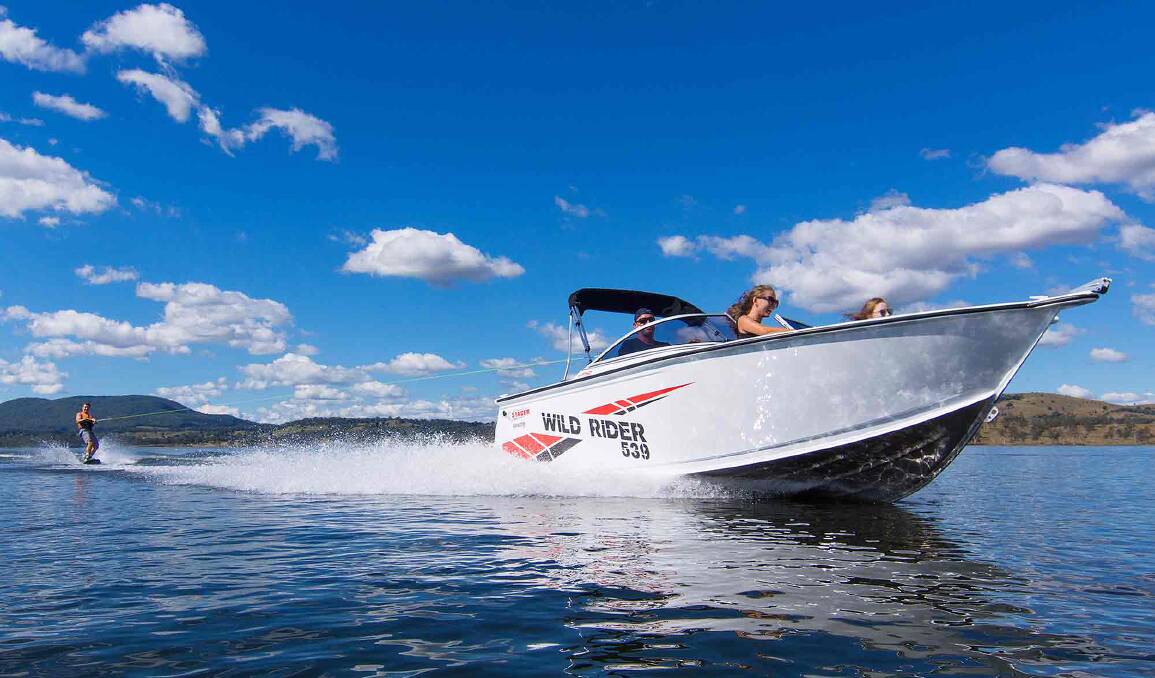 ALL-ROUND PERFORMANCE: The new Stacer 539 Wild Rider with Revolution hull. The new hull is used for most of Stacer's runabouts, console boats, bass boats and bowriders.