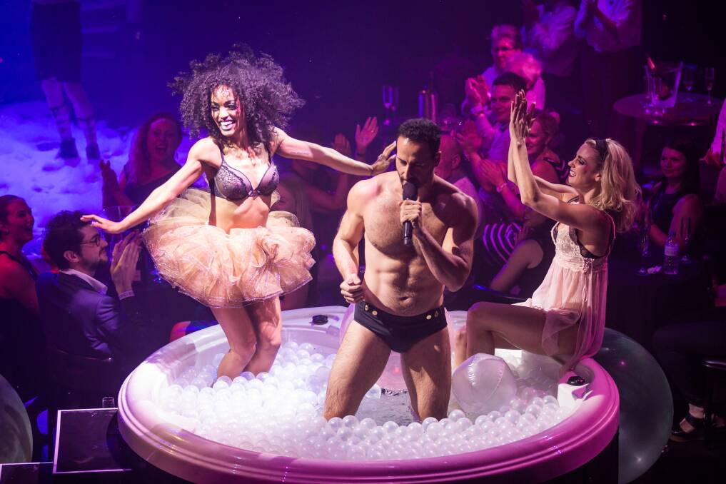 FEELING GIDDY?:  Blanc de Blanc is an alluring cocktail of cabaret, acrobatics, circus and burlesque. Photo: Daniel Boud