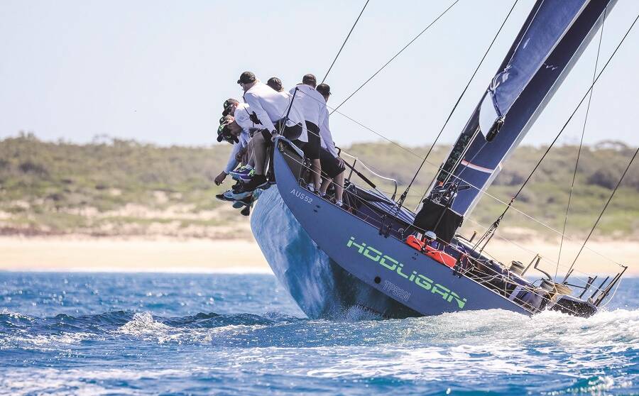 OVERALL WINNER: Hooligan, owned by Marcus Blackmore, in action at Port Stephens.
