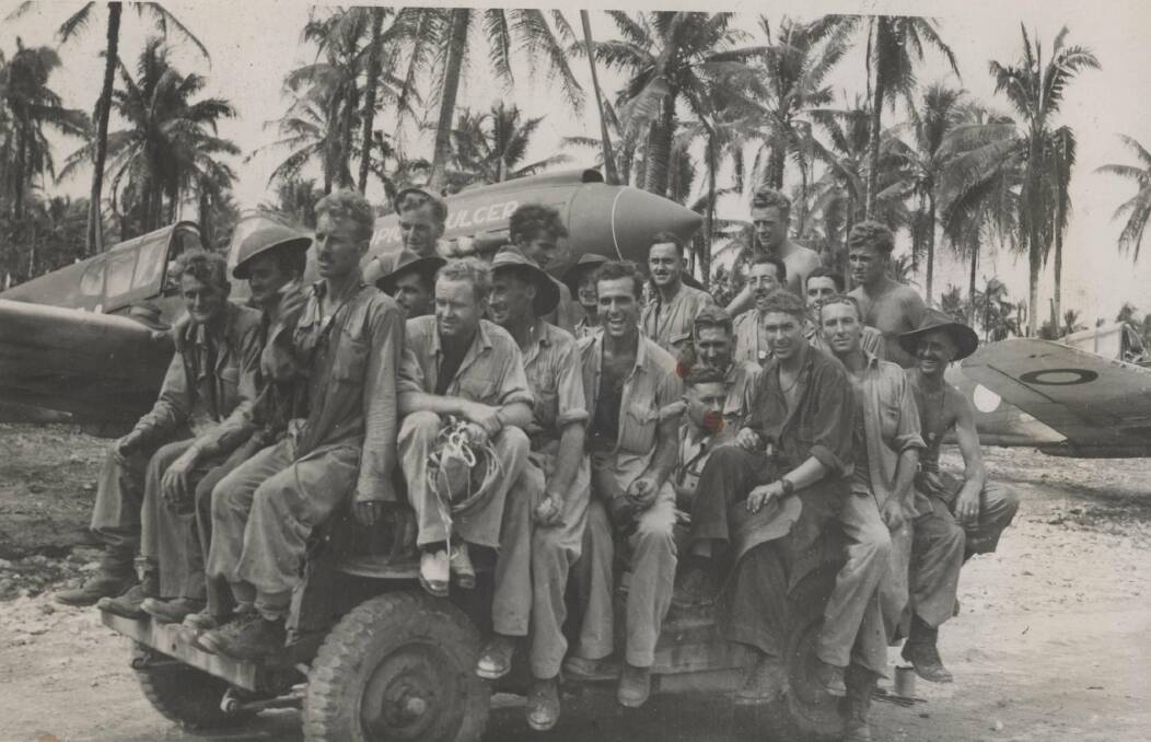 NEW FOCUS: With the war over in Europe the focus shifted to defeating the Japanese in the South-west Pacific and the rescue of the ill-fated Australian 8th Division who were prisoners of the Japanese. In this image men of the RAAF ground forces catch a ride in New Guinea. Image: University of Newcastle's Cultural Collections