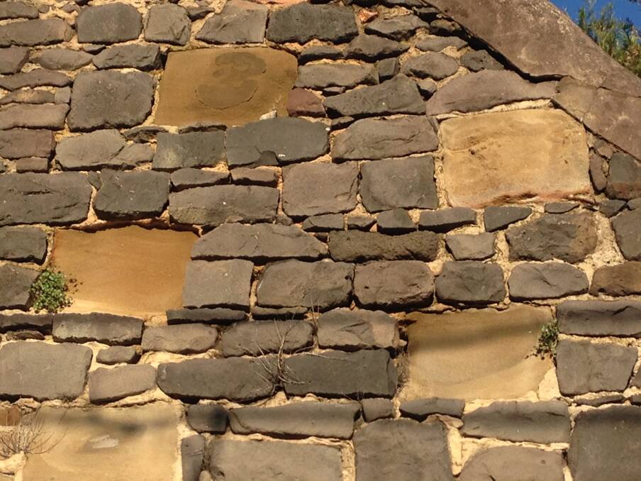 Rock solid: Bluestone features in this McCormack Street, Newcastle, wall.