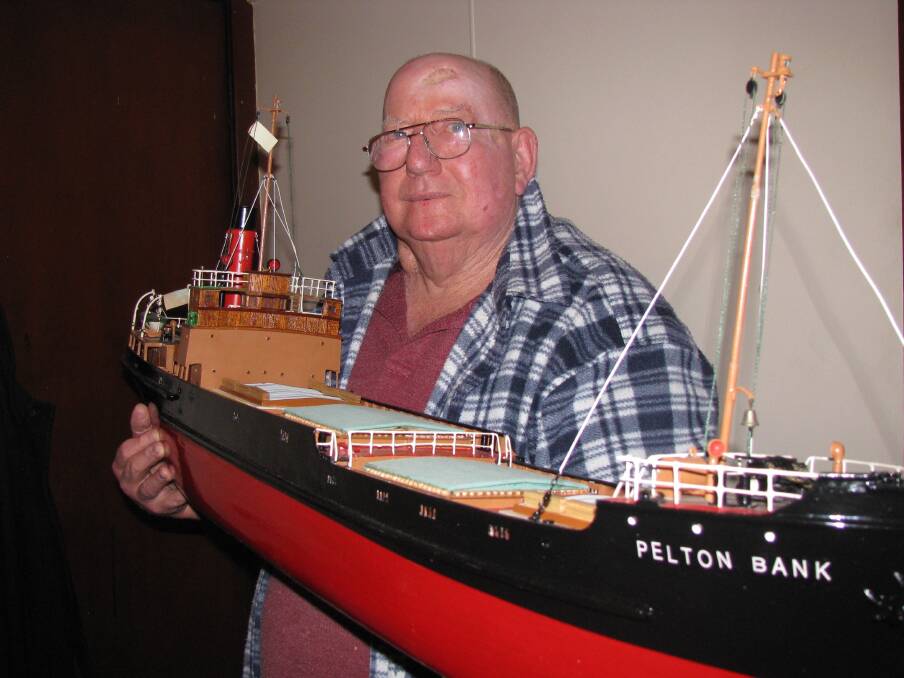Memories: Former Hexham resident Darrel Sams with his model of the Pelton Bank. Picture: Mike Scanlon