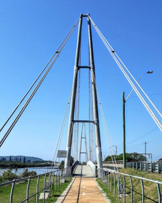 RIDING HIGH: The Spike Milligan Cycleway bridge at Woy Woy.