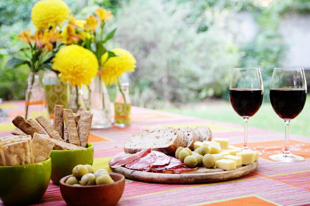 HAPPY HOUR: The wine and cheese platter combination could be Airbnb's unofficial logo. 