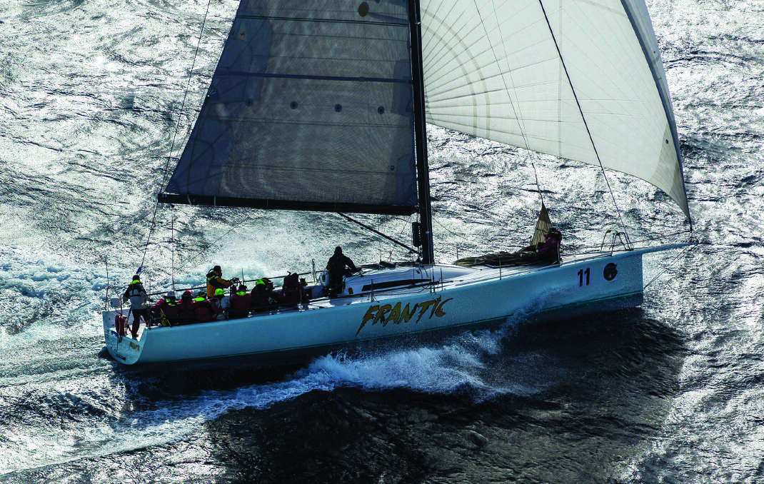 SMOKING RUN: Newcastle-registered Frantic reaching towards New Caledonia in the Sydney Noumea race.