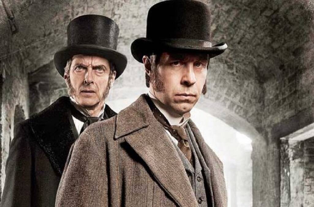 Murder most foul: Paddy Considine, right, as Detective Whicher with Peter Capaldi, as the victim’s father, in the ITV series.