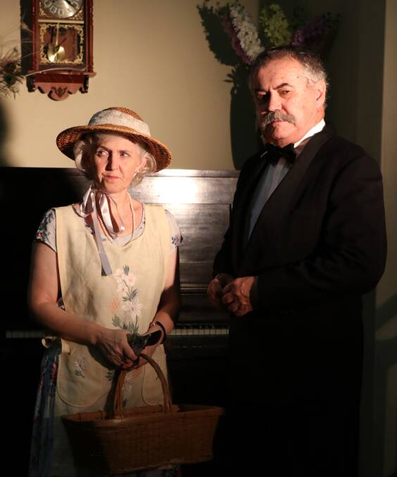 ESTATE OWNERS: Dimity Eveleens, as Lady Lucy Angkatell, and Robert Comber, who plays Sir Henry Angkatell. Photo: Anne Robinson
