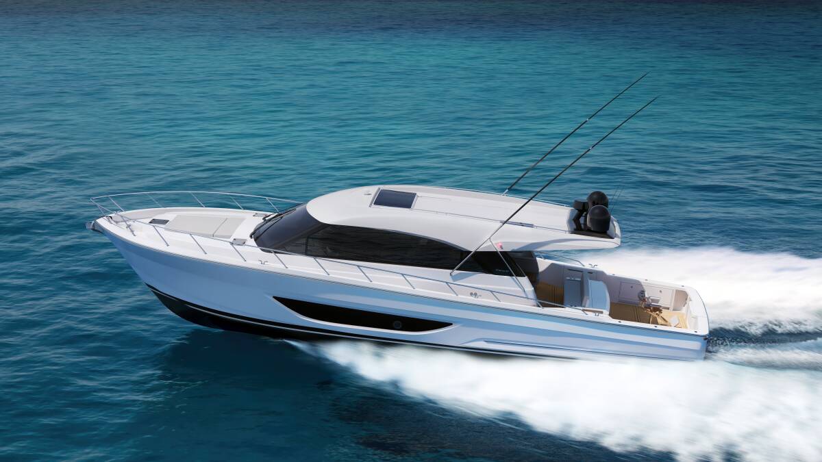 SEDAN: Maritimo's S600 has a soft-riding and highly efficient hull, running twin 800hp diesels as standard power.
